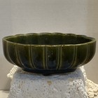 Vintage Mcm Usa Pottery  907 Dark Green Ceramic Bulb Planter
