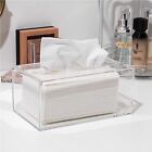 2pcs Tissue Box Cover Dispenser Countertop Acrylic Clear Paper Towel Holder