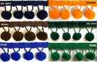 5 8  Pom Pom Poly Ball Fringe - Made In Usa - 12 Continuous Yards - Many Colors 