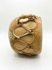 Taos Pueblo Native American Double Sided Log Drum Rawhide