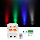 4  Rockville Best Par 50 White Rechargeable Par Lights Wireless Dmx rgbwa uv bag