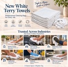 New White Cotton Terry Towels - 25 Lb Box Bulk Shop   Industrial Rags 20x20