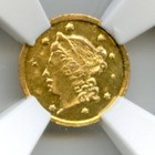 Civil War Date - 1865 G25c California Fractional Gold  Bg-802   Ngc Ms62   Dola