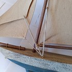 Pond Yacht Vintage Sailboat Wooden Decorative Toy Boat 14 Inch Wood Read Below