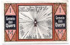 1921 Germany Quern Notgeld 1 Mark Note  ng452 