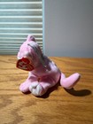 Ty Basket Beanie Happy Spring  - Carnation The Pink Cat - With Tags Vin 2003   A