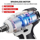 21v Cordless Impact Wrench 1 2  850nm High Torque Brushless Drill For Makita 18v