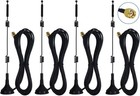 Dual Band Long Range Wifi Antenna 4-pack  9dbi 2 4ghz 5ghz 5 8ghz Rp-sma Conn   