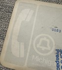 Vintage Michigan Bell Metal Sign Telephone Pay Phone Ameritech Advertising New