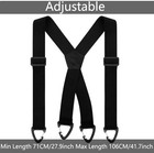 Heavy Duty X Back Suspenders For Men Women Adjustable Work Braces 1 5in Usa