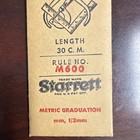 Starrett M600 Rigid Metal Rule 30 Cm Metric Graduation Mm 1 2mm Metal