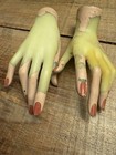 Two Antique vintage Hands Mannequin Display Halloween Fun  
