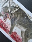 Original Tim Lehi Traditional Tattoo Flash Sheet Hand Signed  Stamped  King Wolf