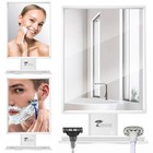 Fogless Shower Shaving Mirror Razor Holder Squeegee And Organizer