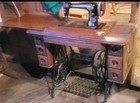 1891 Vintage Singer Sewing Machine In Wood Cabinet
