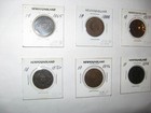   Lot Of 6   Newfoundland Large Cents 1c Coins Queen Victoria Various Years