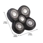 5-head Replacement Blades For Shaver Kit  Black  Rechargeable  Black 2pcs 