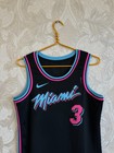 Nike Miami Heat Dwyane Wade  3 City Edition Black Vice Swingman Jersey Size M