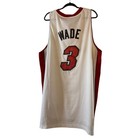 Reebok Miami Heat Dwyane Wade 3 Authentic Nba Jersey White 2xl Length  2