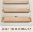 Bullnose Stair Treads Non Slip 9 5  X 32   14 Pcs Carpet Tan