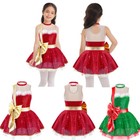 Girls Christmas Performance Dance Costume Sequins Ballet Tutu Dress Leotards