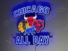 Chicago Bears Cubs Blackhawks Bulls Vivid Led Neon Sign Light Lamp With Dimmer