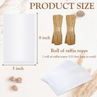 200pcs Clear Soap Bags For Packaging - 5x8 Inch Cellophane Bag With Raffia Ro   