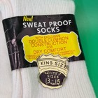 Vtg Sweat Proof Tube Socks Mens 13-15 White Burgundy Striped Athletic Usa Made