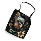 Yorkie Butterfly Cute Floral Yorkshire Terrier Puppy Dog Tote Bag 16 Inches