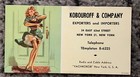 Vintage 1940s Advertising Ink Blotter Kobouroff Nyc Art Deco Print Collectible