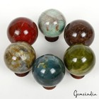 1 5 Kg Natural Mulit Gemstones Crystal Healing Mineral Sphere  Ball Lot W  Stand