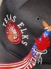 Vintage Nissun Texas Elks Patriotic Embroidered Strap Back Hat Fraternal Lodge