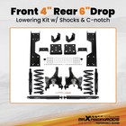 Front 4  Rear 6  Drop Kit W shock For Chevy Gmc C1500 1988-98  W 1 25  Rotors V8