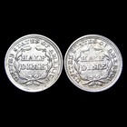 1857 1858 Seated Liberty Half Dime Silver ---- Stunning Coin Lot  ----  185u