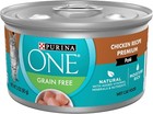 24 Cans 3 Oz Ea Purina One Pate Wet Cat Food  Natural Grain Free Soft Chicken