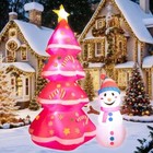 7ft Christmas Inflatables Cute Inflatable Christmas Tree With Snowman 