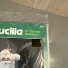 Vintage New Bucilla Delightful Santas Ornament Kit Makes 3 Christmas Felt Sequin