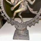 Antique Dancing Lord Shiva Brass  Statue 11  Weighs 6llb