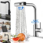 Kitchen Sink Swivel Faucet Pull Out Swivel Single Handle Hole Mixer Sink Tap