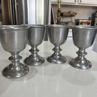 Set Of 4 Vintage Wilton Armetale Rwp Pewter Wine water Goblets