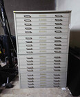 Vintage Mayline 20 Drawer Flat File Cabinet Blueprint Map Art Storage Industrial