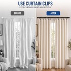 44 Pack Curtain Rings With Clips Hooks 1 5 In Diameter Rustproof