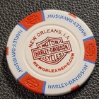 New Orleans Hd   Louisiana  white red blue  Harley Davidson Poker Chip