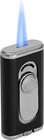 Xikar Verano Flat Flame Cigar Lighter  Elegant  Black  Lifetime Warranty