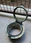 Vintage Genuine 6  Brass Hinged Ship s Porthole Salvaged Maritime Nautical
