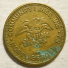 Community Lines Inc   north Bergen  New Jersey  Transit Token - Nj585a