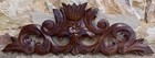 Antique French Wood Carved Oak Pediment Architectural Salvaged Overhead Door
