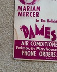 Vtg 1970 Julie Newmar Dames At Sea Falmouth Playhouse Summer Stock Window Card