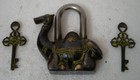Brass Blessing Vintage Finish Working Functional Brass Padlock - Lock With Keys