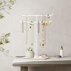 Necklace Holder Bracelet Stand Jewelry Organizer Jewelry Tree White Metal Decor